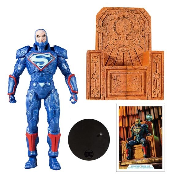 McFarlane DC Multiverse Lex Luthor in Blue Power with Throne - Image 2